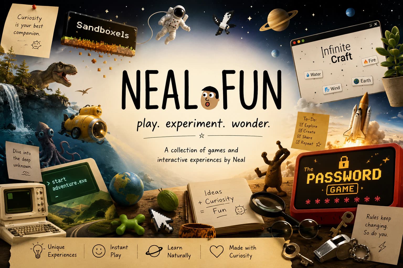 Neal.fun interactive experiments artwork
