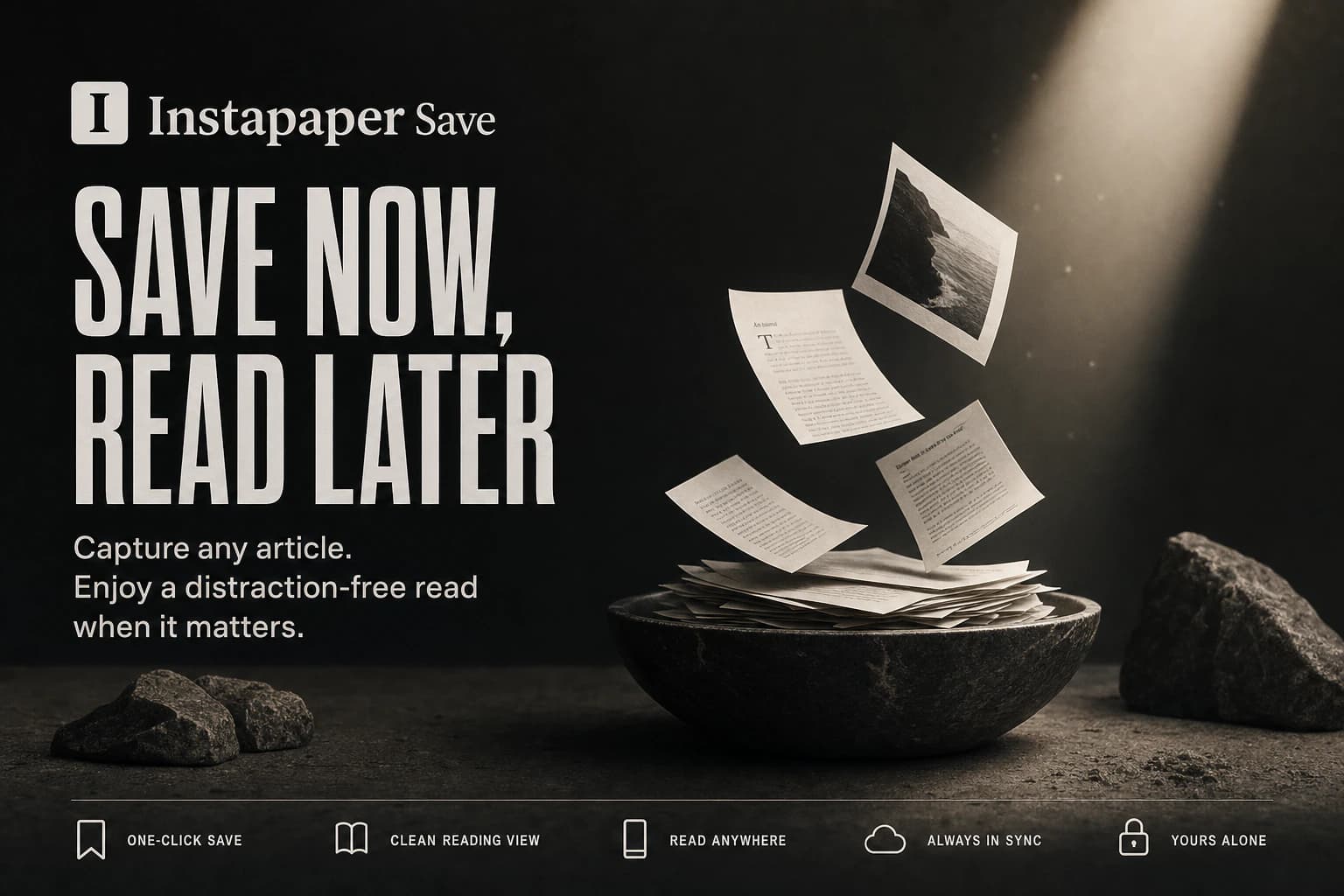 Instapaper Save product hero
