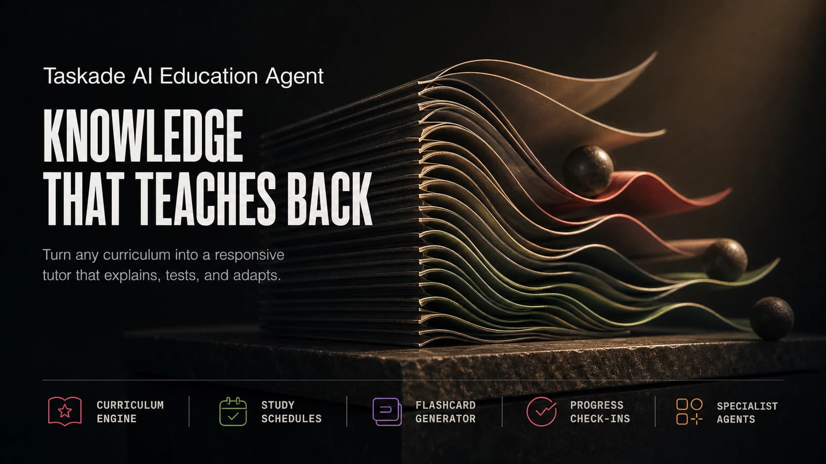 Taskade AI Education Agent product hero